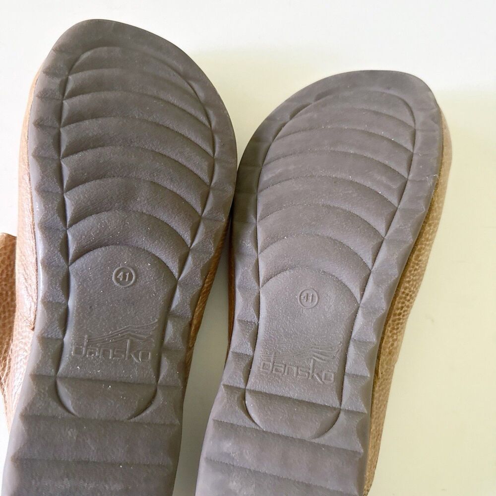 Dansko Martina Leather Mary Jane Mule Clogs Size EU 41 /US 10.5 Honey Distressed - Picture 9 of 10